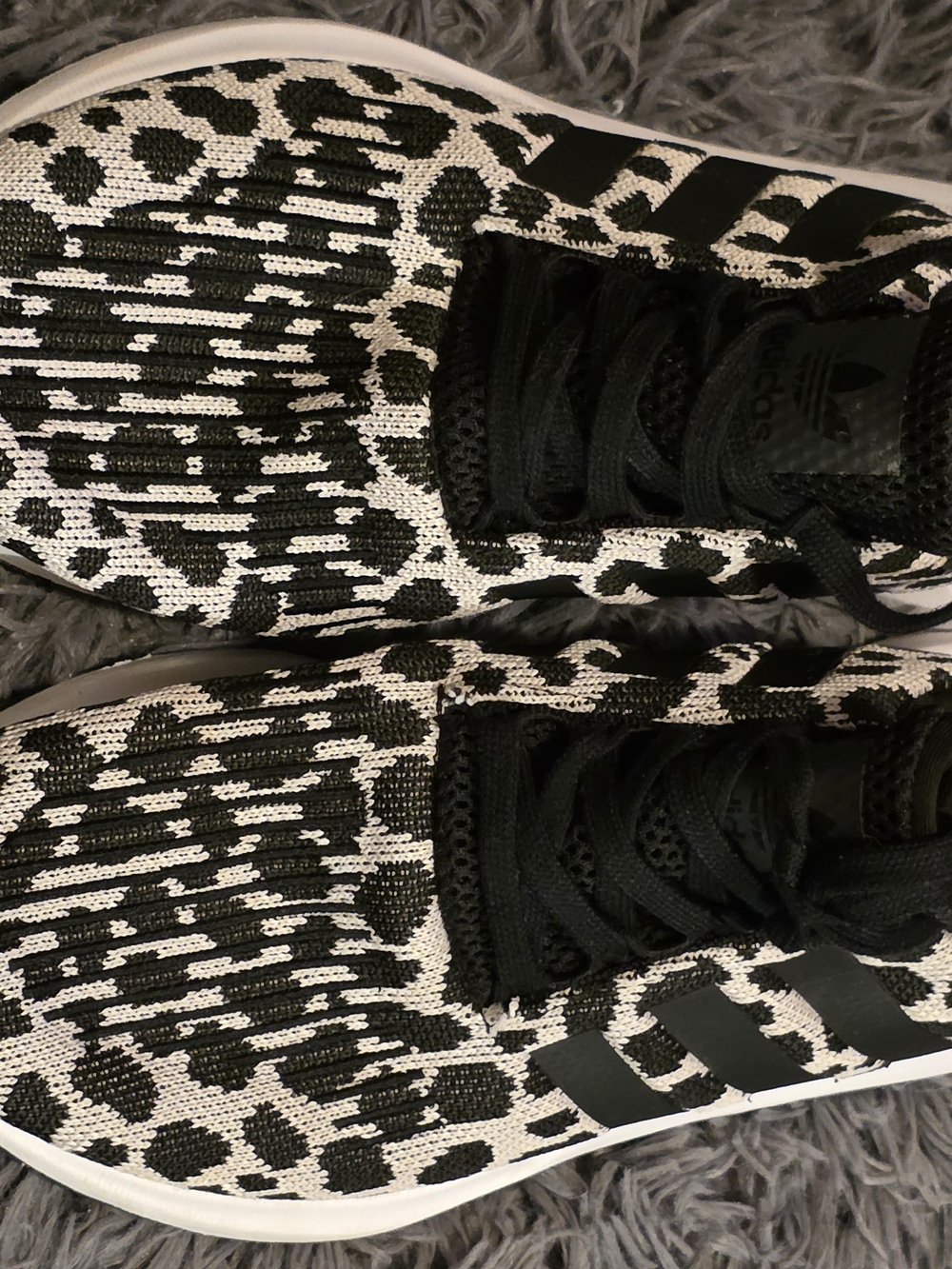 Adidas Women’s Black & White Patterned Running Shoes